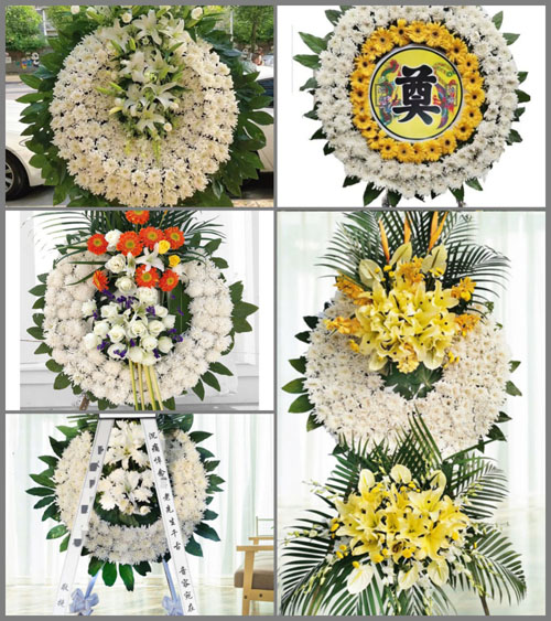 广东广州市花都区花东镇九湖村花圈速递